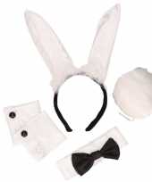 Zwart witte playboy bunny feest kostuum